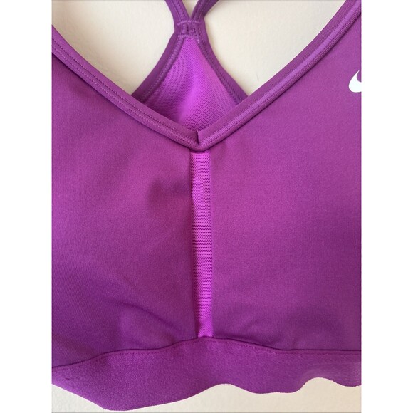 Nike Women’s Indy Sports Bra Purple V-Neck Low Support Size Medium - Picture 5 of 8